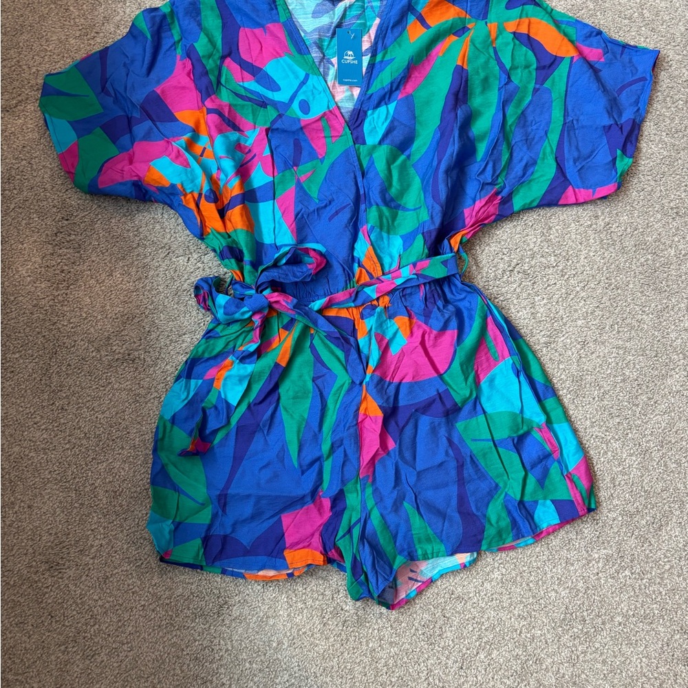 Cupshe Vibrant Multicolor Romper New - Medium
